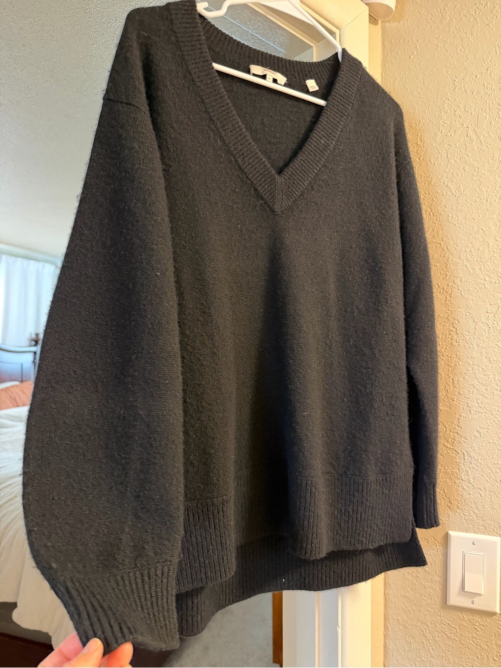 Vince Black V-Neck Women's Sweater